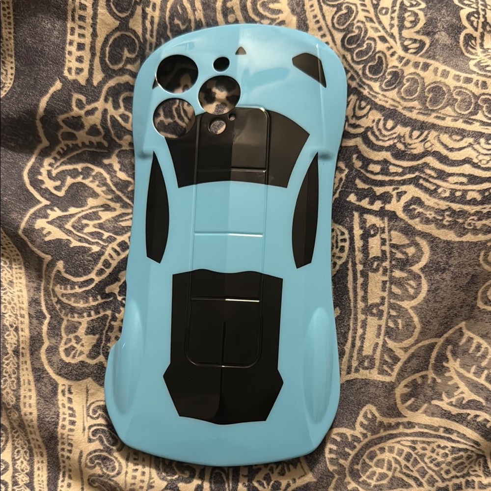 Blue and Black Car-Shaped Phone Case